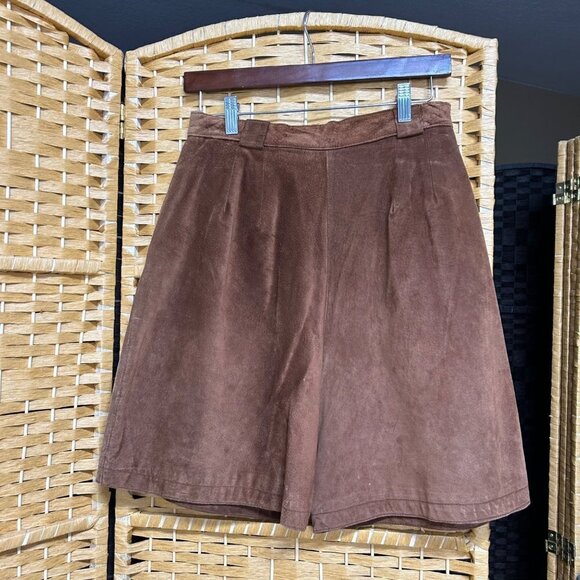 International Leather Collection Womens Vintage Short Size 9/10 Brown Suede - Picture 9 of 9
